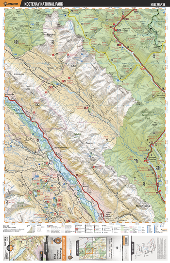 KRBC38 Kootenay National Park - Kootenay Rockies BC Topo