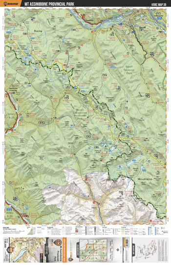 KRBC39 Mt Assiniboine Prov Park - Kootenay Rockies BC Topo