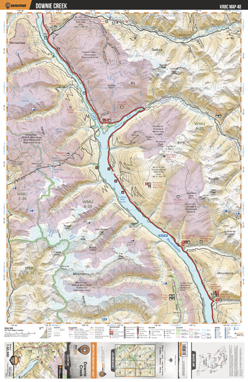 KRBC40 Downie Creek - Kootenay Rockies BC Topo