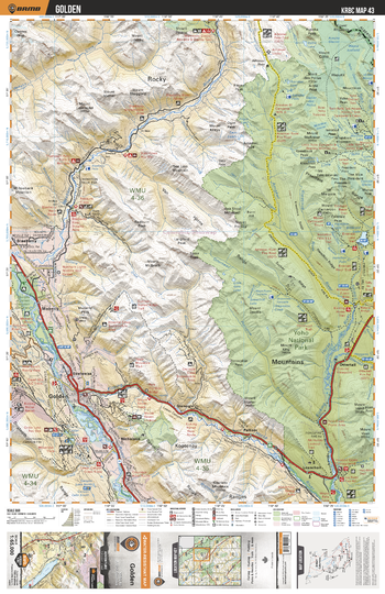 KRBC43 Golden - Kootenay Rockies BC Topo