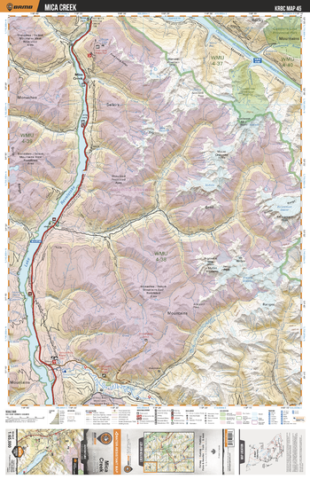 KRBC45 Mica Creek - Kootenay Rockies BC Topo