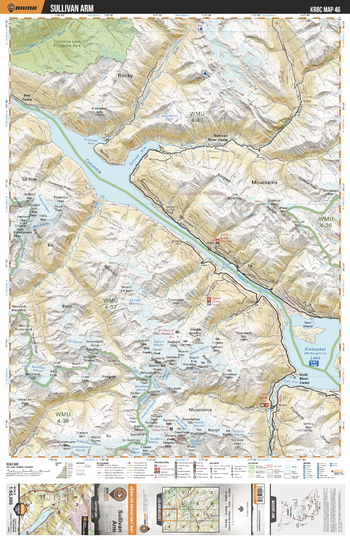 KRBC46 Sullivan Arm - Kootenay Rockies BC Topo
