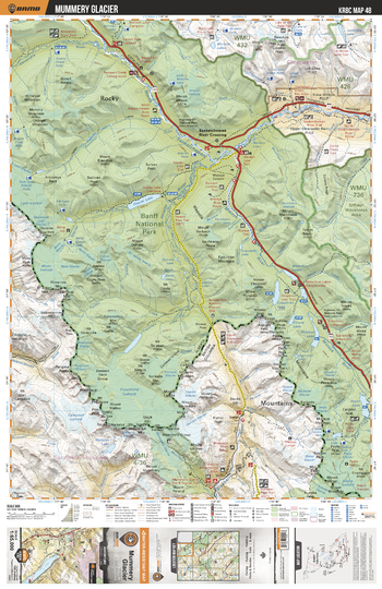 KRBC48 Mummery Glacier - Kootenay Rockies BC Topo