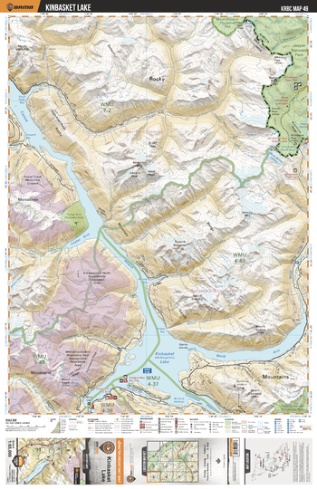 KRBC49 Kinbasket Lake - Kootenay Rockies BC Topo