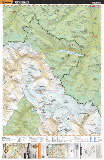 KRBC50 Fortress Lake - Kootenay Rockies BC Topo