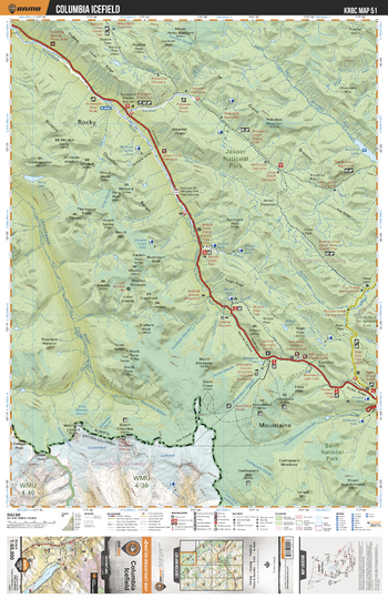 KRBC51 Columbia Icefield - Kootenay Rockies BC Topo