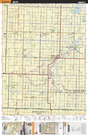 MBMB01 Melita - Manitoba Backroad Mapbook Topo