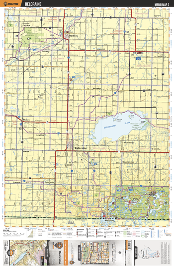 MBMB02 Deloraine - Manitoba Backroad Mapbook Topo