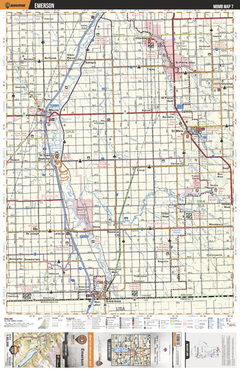 MBMB07 Emerson - Manitoba Backroad Mapbook Topo