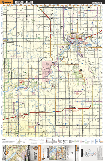 MBMB15 Portage la Prairie - Manitoba Backroad Mapbook Topo