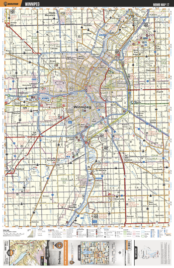 MBMB17 Winnipeg - Manitoba Backroad Mapbook Topo