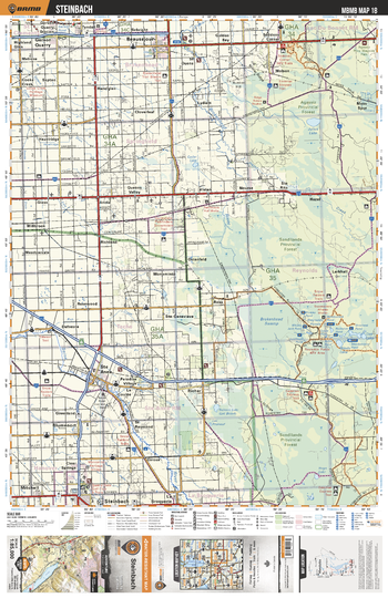 MBMB18 Steinbach - Manitoba Backroad Mapbook Topo