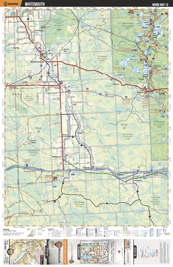 MBMB19 Whitemouth - Manitoba Backroad Mapbook Topo