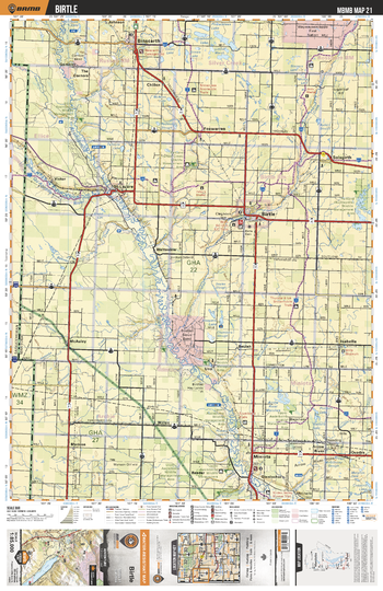 MBMB21 Birtle - Manitoba Backroad Mapbook Topo