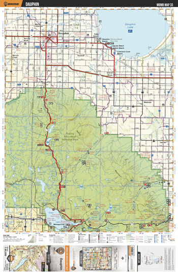 MBMB33 Dauphin - Manitoba Backroad Mapbook Topo