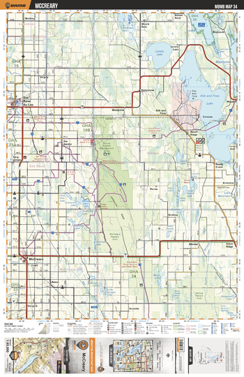 MBMB34 McCreary - Manitoba Backroad Mapbook Topo