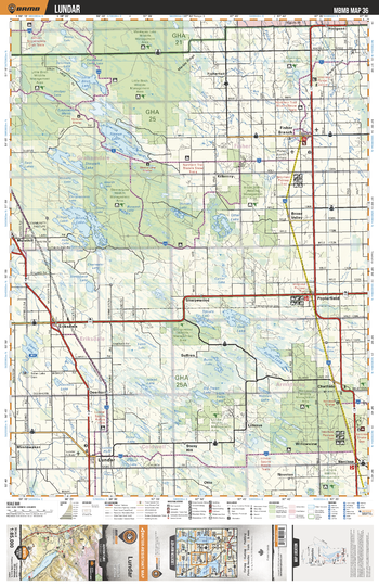 MBMB36 Lundar - Manitoba Backroad Mapbook Topo