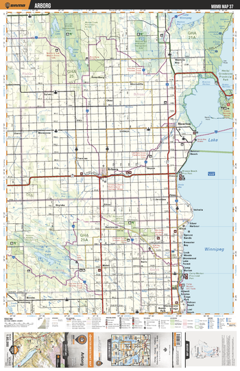 MBMB37 Arborg - Manitoba Backroad Mapbook Topo
