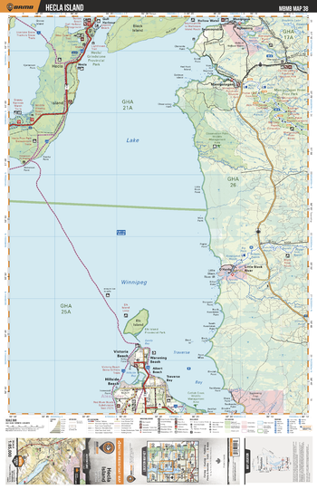 MBMB38 Hecla Island - Manitoba Backroad Mapbook Topo