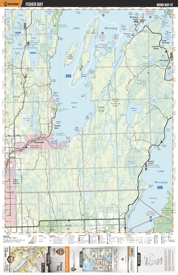 MBMB47 Fisher Bay - Manitoba Backroad Mapbook Topo