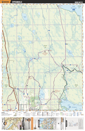 MBMB55 Gypsumville - Manitoba Backroad Mapbook Topo