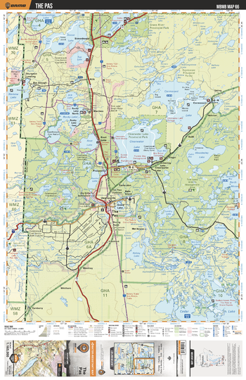 MBMB66 The Pas - Manitoba Backroad Mapbook Topo