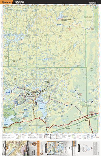 MBMB71 Snow Lake - Manitoba Backroad Mapbook Topo