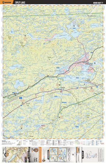 MBMB77 Split Lake - Manitoba Backroad Mapbook Topo