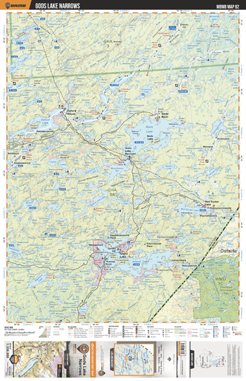 MBMB82 Gods Lake Narrows - Manitoba Backroad Mapbook Topo