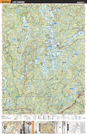 NEON22 Lake Temagami - Northeastern Ontario Topo