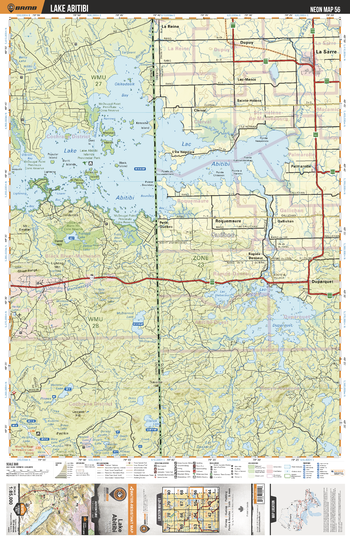 NEON56 Lake Abitibi - Northeastern Ontario Topo