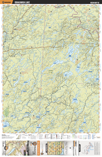 NEON59 Obakamiga Lake - Northeastern Ontario Topo