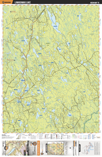 NEON79 Lawagamu Lake - Northeastern Ontario Topo