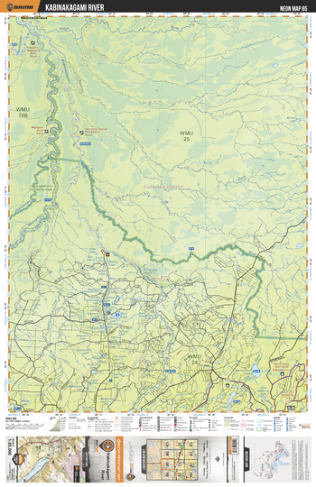 NEON85 Kabinakagami River - Northeastern Ontario Topo