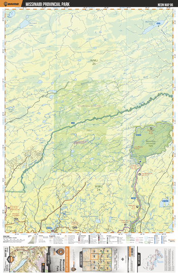 NEON86 Missinaibi Provincial Park - Northeastern Ontario Topo