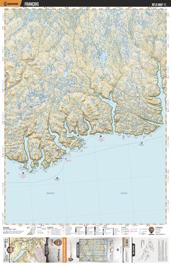NLNL11 Francois - Newfoundland and Labrador Topo