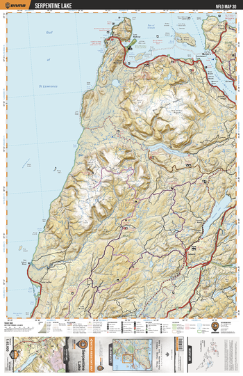 NLNL30 Serpentine Lake - Newfoundland and Labrador Topo