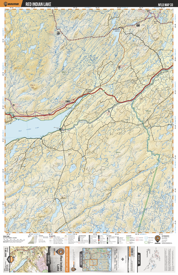 NLNL33 Red Indian Lake - Newfoundland and Labrador Topo