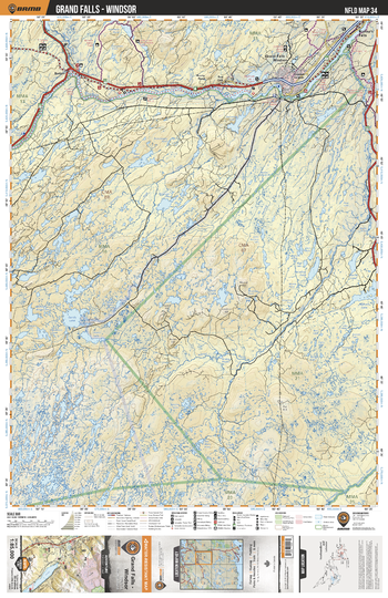 NLNL34 Grand Falls - Windsor - Newfoundland and Labrador Topo
