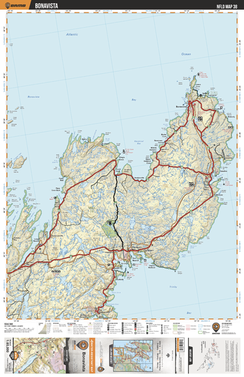 NLNL38 Bonavista - Newfoundland and Labrador Topo