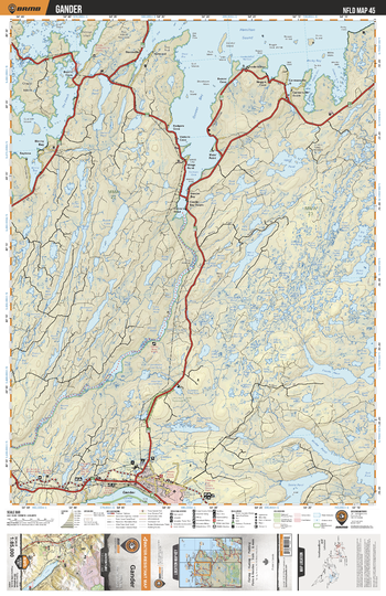 NLNL45 Gander - Newfoundland and Labrador Topo