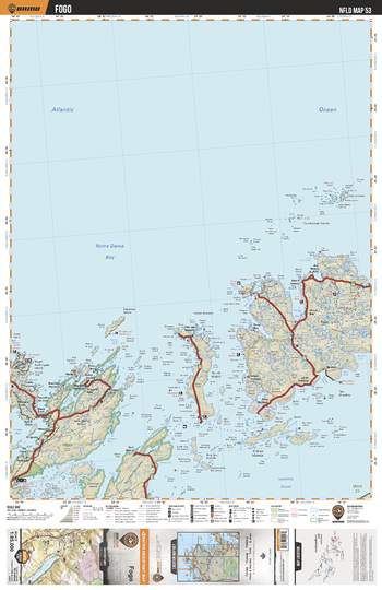 NLNL53 Fogo - Newfoundland and Labrador Topo