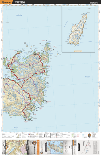 NLNL63 St Anthony - Newfoundland and Labrador Topo