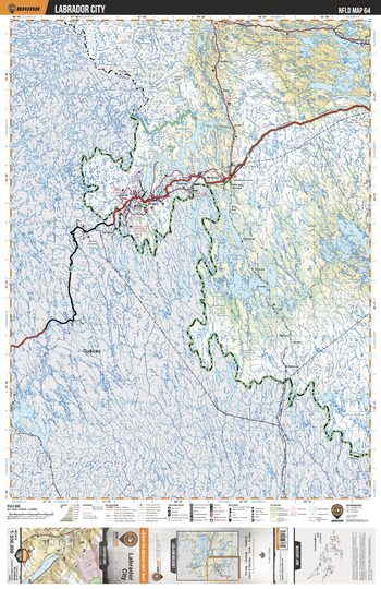 NLNL64 Labrador City - Newfoundland and Labrador Topo
