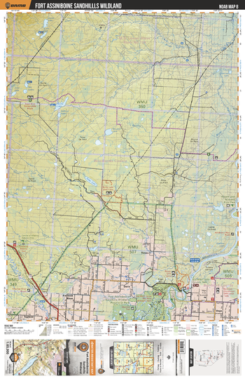 NOAB08 Fort Assiniboine Sandhills Wildland - Northern Alberta Topo