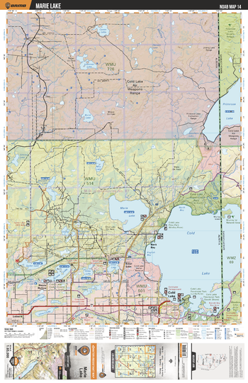 NOAB14 Marie Lake - Northern Alberta Topo