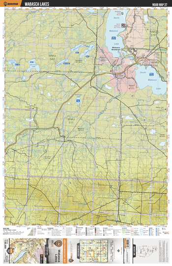 NOAB37 Wabasca Lakes - Northern Alberta Topo
