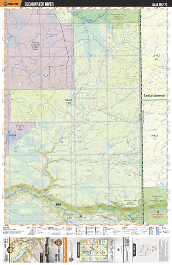 NOAB70 Clearwater River - Northern Alberta Topo