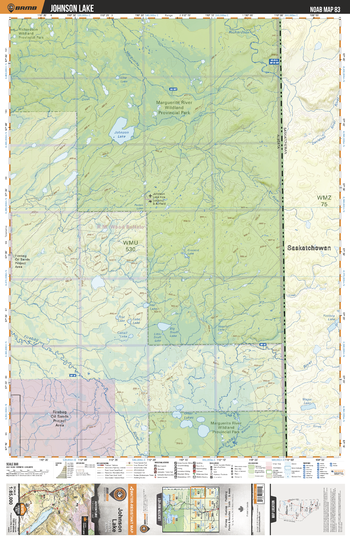 NOAB83 Johnson Lake - Northern Alberta Topo