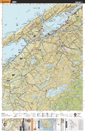 NSNS11 Digby  - Nova Scotia Topo